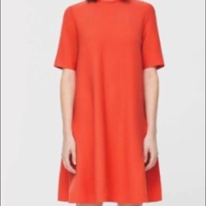 COS flared a -line orange dress
